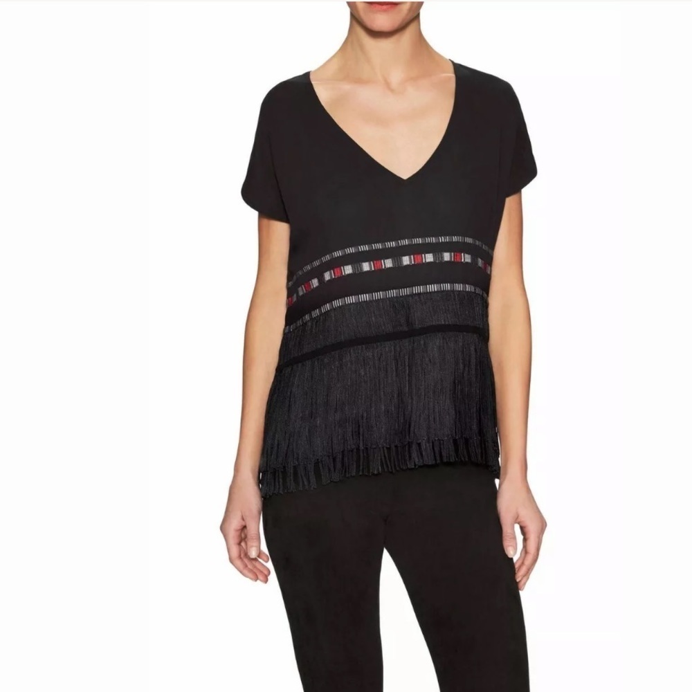 Cynthia Vincent | Twelfth Street Fringe Top Pullover